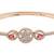 Stylish rose gold plated cubic zirconia american diamond adjustable bracelet for women