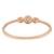 Stylish rose gold plated cubic zirconia american diamond adjustable bracelet for women