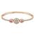 Stylish rose gold plated cubic zirconia american diamond adjustable bracelet for women