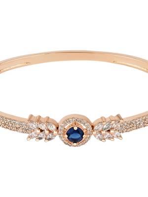 Stylish rose gold plated cubic zirconia american diamond adjustable bracelet for women 3