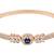 Stylish rose gold plated cubic zirconia american diamond adjustable bracelet for women