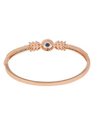 Stylish rose gold plated cubic zirconia american diamond adjustable bracelet for women 4