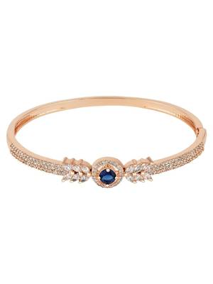 Stylish rose gold plated cubic zirconia american diamond adjustable bracelet for women 5