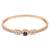 Stylish rose gold plated cubic zirconia american diamond adjustable bracelet for women
