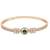 Stylish rose gold plated cubic zirconia american diamond adjustable bracelet for women