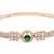Stylish rose gold plated cubic zirconia american diamond adjustable bracelet for women