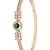 Stylish rose gold plated cubic zirconia american diamond adjustable bracelet for women