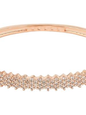 Stylish rose gold plated cubic zirconia american diamond adjustable bracelet for women 3