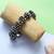 Navratri silver oxidized ethnic adjustable ghungroo bracelet for women & girls (adb170ox)