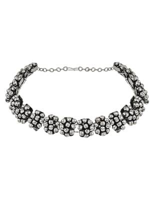 Navratri silver oxidized ethnic adjustable ghungroo bracelet for women & girls (adb170ox) 3