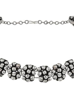 Navratri silver oxidized ethnic adjustable ghungroo bracelet for women & girls (adb170ox) 4