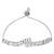 Stylish silver plated cubic zirconia american diamond adjustable bracelet for women
