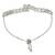 Stylish silver plated cubic zirconia american diamond adjustable bracelet for women
