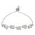 Stylish silver plated cubic zirconia american diamond adjustable bracelet for women & girls