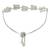 Stylish silver plated cubic zirconia american diamond adjustable bracelet for women & girls