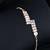 Stylish rose gold plated special cubic zirconia american diamond adjustable bracelet for women