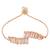 Stylish rose gold plated special cubic zirconia american diamond adjustable bracelet for women
