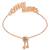 Stylish rose gold plated special cubic zirconia american diamond adjustable bracelet for women