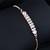 Stylish rose gold plated cubic zirconia american diamond adjustable bracelet for women