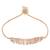 Stylish rose gold plated cubic zirconia american diamond adjustable bracelet for women