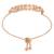 Stylish rose gold plated cubic zirconia american diamond adjustable bracelet for women