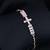 Stylish rose gold plated cubic zirconia american diamond adjustable bracelet for women