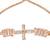 Stylish rose gold plated cubic zirconia american diamond adjustable bracelet for women