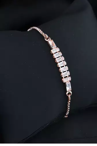 Cubic zirconia classic adjustable tennis charm bracelets friendship love christmas for women teen