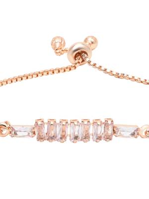 Cubic zirconia classic adjustable tennis charm bracelets friendship love christmas for women teen 2