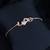 Stylish rose gold plated cubic zirconia american diamond adjustable bracelet for women