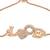 Stylish rose gold plated cubic zirconia american diamond adjustable bracelet for women