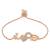 Stylish rose gold plated cubic zirconia american diamond adjustable bracelet for women
