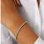 Stylish silver plated cubic zirconia american diamond adjustable bracelet for women & girls