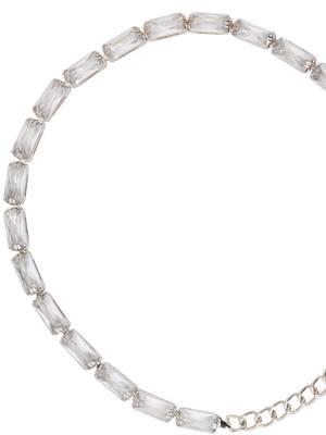 Stylish silver plated cubic zirconia american diamond adjustable bracelet for women 3