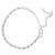Stylish silver plated cubic zirconia american diamond adjustable bracelet for women