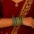 Gold plated traditional royal emerald velvet chuda bangle set kada for bridal/women (green)