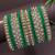 Gold plated traditional royal emerald velvet chuda bangle set kada for bridal/women (green)