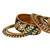 Gold plated traditional silk thread elegant green bangles chuda bangle set for bridal/women (green)