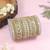 Gold plated traditional silk thread embellishments bangles chuda bangle set for bridal/women (mint)