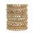 Gold plated traditional silk thread embellishments bangles chuda bangle set for bridal/women (mint)