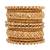 Gold plated traditional silk thread embellishments bangles chuda bangle set for bridal/women (gold)