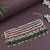 Gold plated traditional pearl beaded adjustable bracelet with stone drops for women (adb559mg)