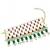 Gold plated traditional pearl beaded adjustable bracelet with stone drops for women (adb559mg)