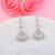 Silver color american diamond earrings