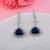 Blue color american diamond earrings