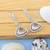 Silver color american diamond earrings