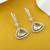 Silver color american diamond earrings