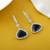 Blue color american diamond earrings