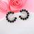 Black color american diamond earrings