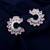 Pink color american diamond earrings
